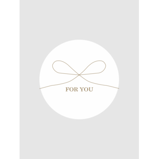 For you (bow) white/gold labels