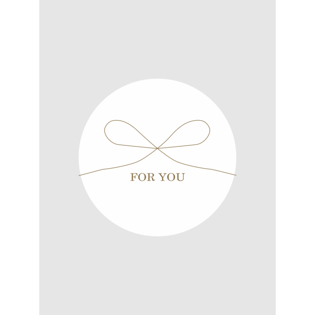 For you (bow) white/gold labels