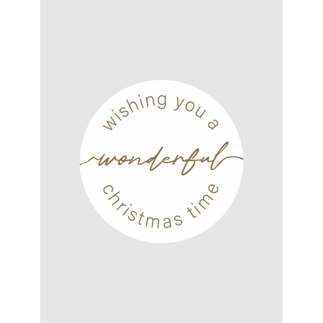 Wishing you wonderful christmas white/gold labels