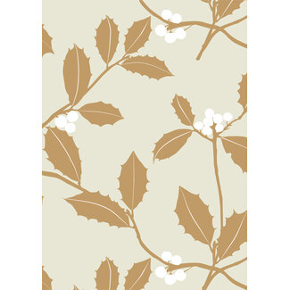 Sophora taupe/gold giftwrapping paper