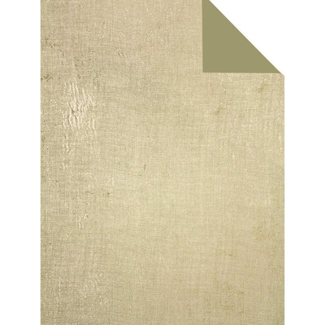 Fabric Look  gold inpakpapier