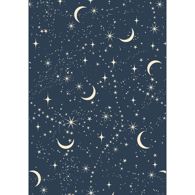 Winternight Darkblue giftwrapping paper