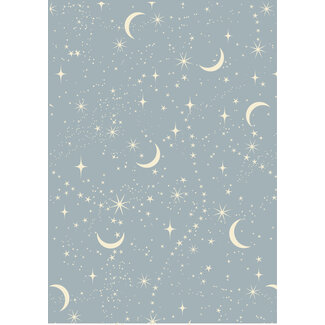 Winternight Greyblue giftwrapping paper