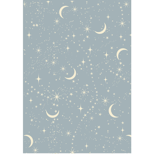 Winternight Greyblue giftwrapping paper