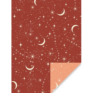 Winternight Darkred-Terra-Geschenkpapier