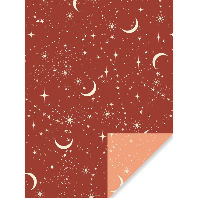 Winternight Dark Red-Terra-Geschenkpapier