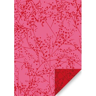 Paris Chic Rosa/Rot geschenkpapier