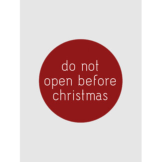 Do not open before christmas