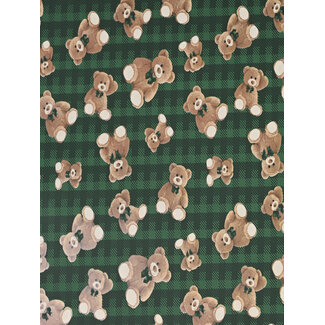 Bears Green Giftwrapping Paper