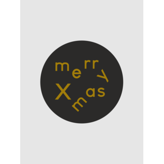 Merry Xmas schwarz/goldene etiketten ( 500 stück)