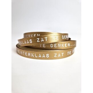 Sinterklaas zat te denken lint Goud/wit