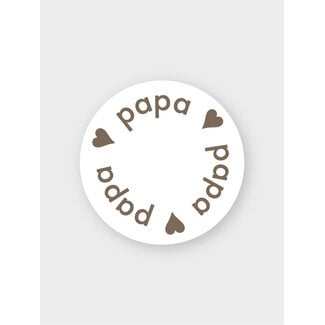 Papa etiketten wit/goud ( 500 stuks)