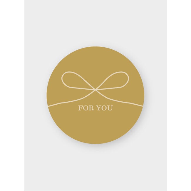 For you (strik) goud etiketten  ( 500 stuks)