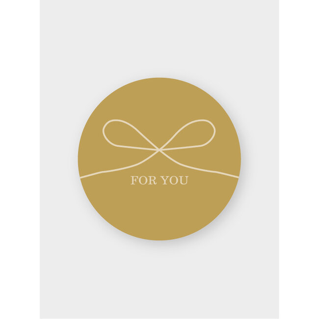 Für Sie (Schleife) goldene Etiketten ( 500 Stück)