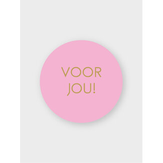 Voor jou roze/goud etiketten