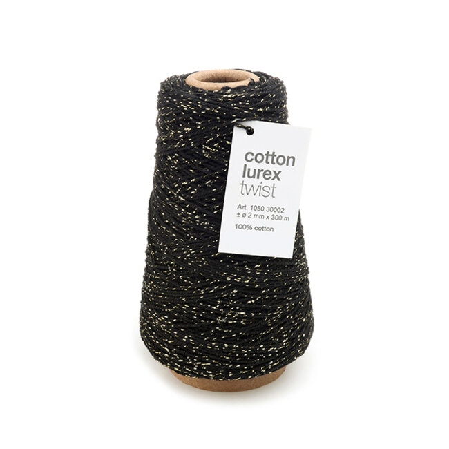 Cotton Cord lurex groen/ blauwtinten