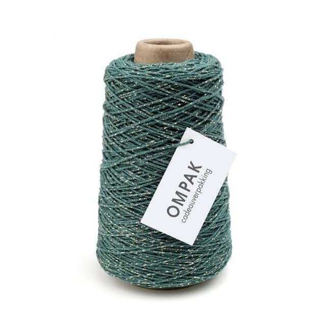 Cotton Cord lurex green/blue shades