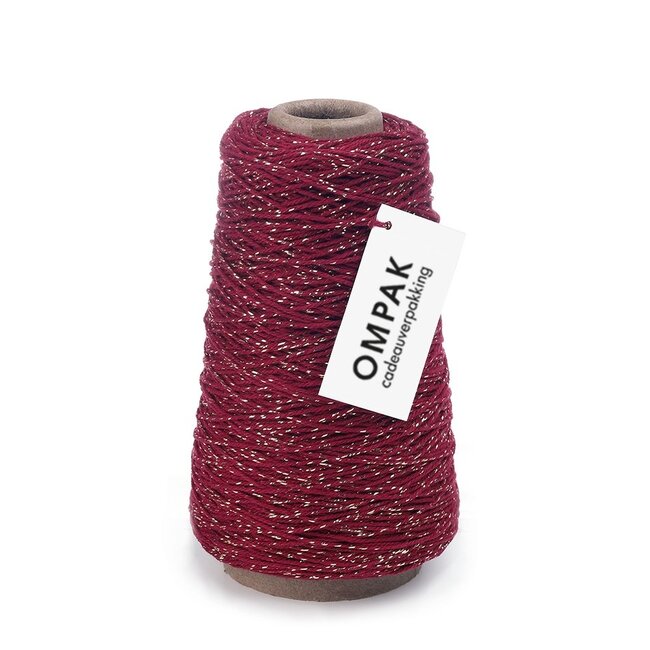 Baumwolle Cord Lurex rot/rosa Farbtöne