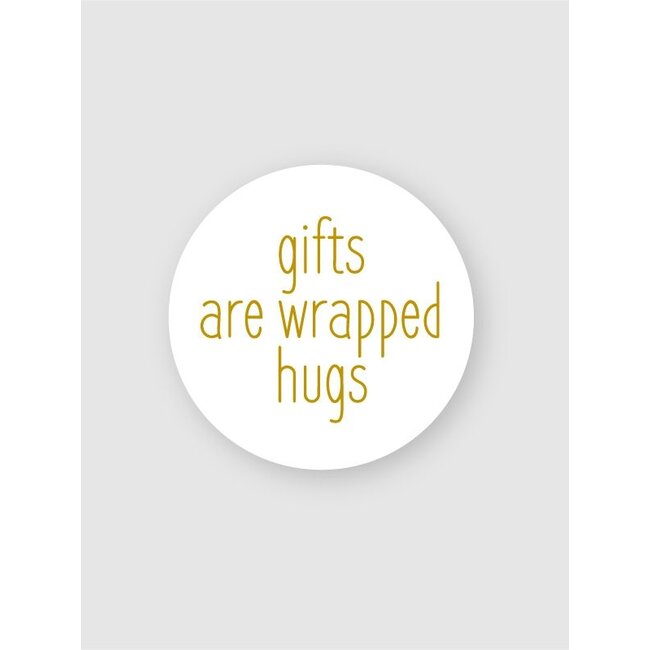 Gifts are wrapped hugs wit/goudetiketten  ( 500 stuks)