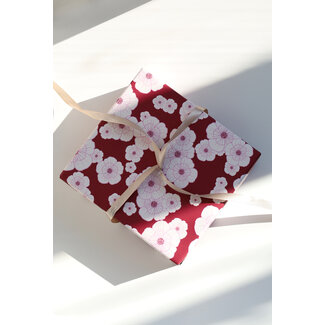 Kimono burgundy/pink/cream giftwrapping