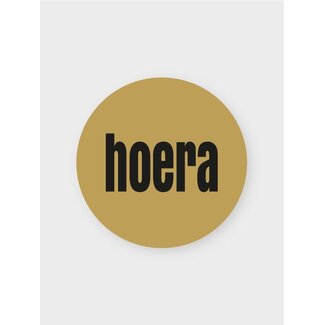 Hooray-Etiketten Gold/Schwarz
