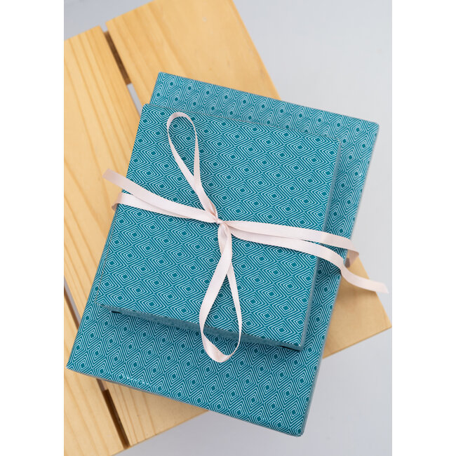 Tapete GrŸn/Blaues geschenkpapier