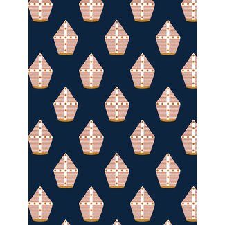 Mijters Dark Blue inpakpapier