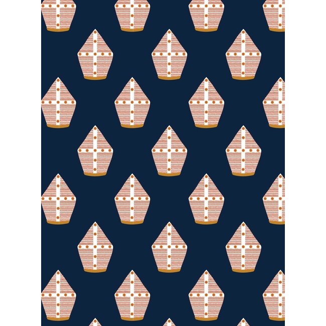Mitres Dunkelblaues geschenkpapier