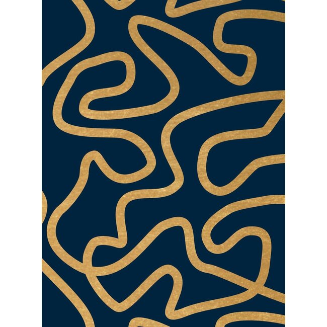Reconnect Dunkelblau/Gold geschenkpapier
