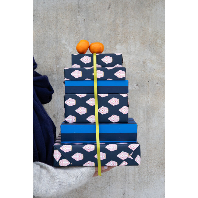 Thumbs Dark Blue giftwrapping paper