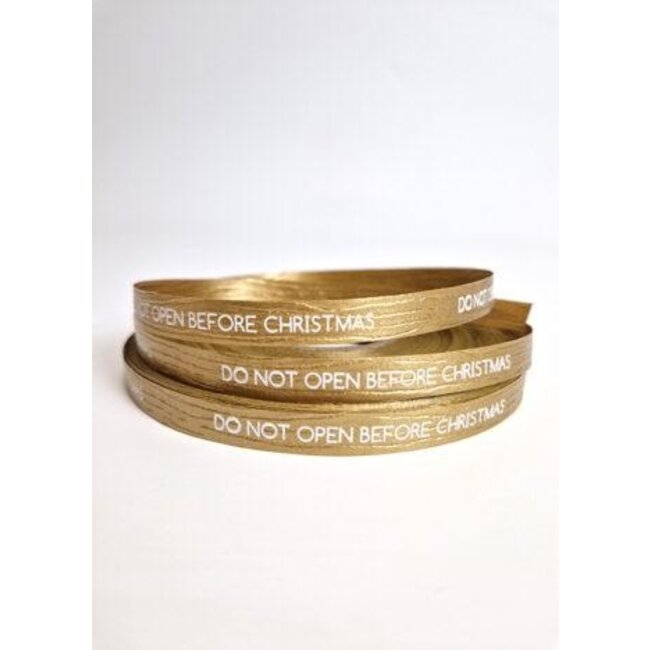 Do not open before Christmas ribbon gold