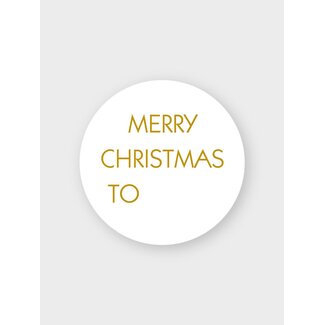 Merry Cristmas to.... wit/goud etiketten