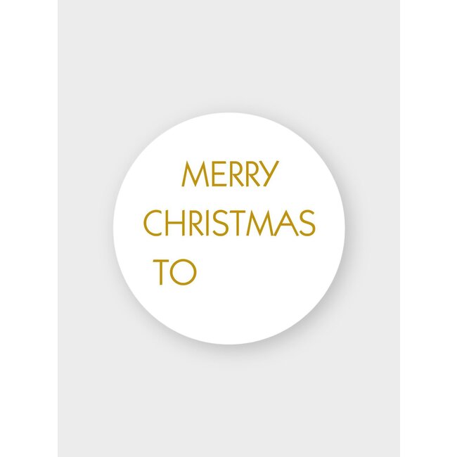 Merry Cristmas to.... wit/goud etiketten