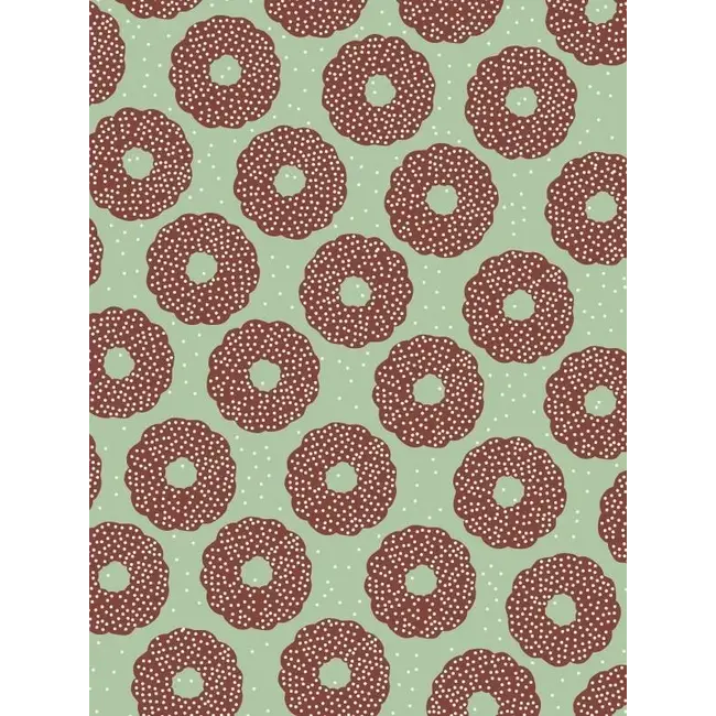 X-mas cookies green giftwrapping paper