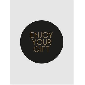 Enjoy your gift etiketten zwart/goud  ( 500 stuks )