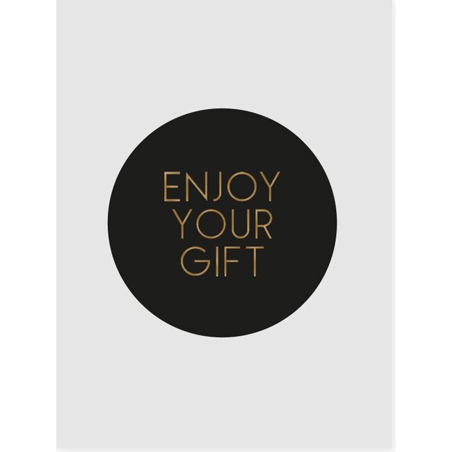 Enjoy your gift etiketten schwarz/gold (500 Stück)