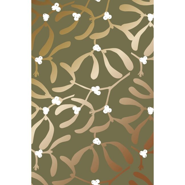 Mistletoe green giftwrapping
