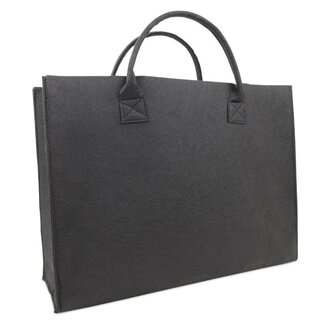 Luxury sturdy felt shopper black