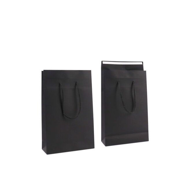 Luxury paper carrier bag, black (100 pieces)