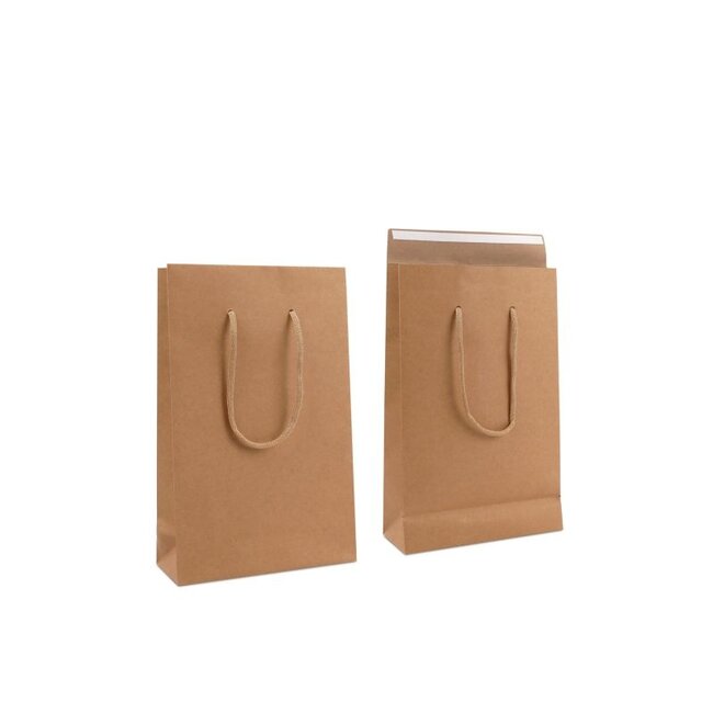 Luxury brown paper carrier bag (100 pieces)