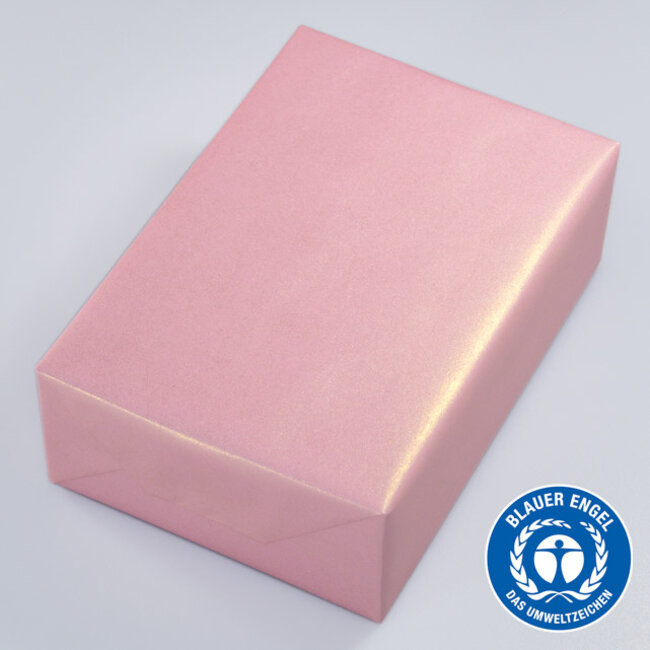 Roze uni parelmoer inpakpapier