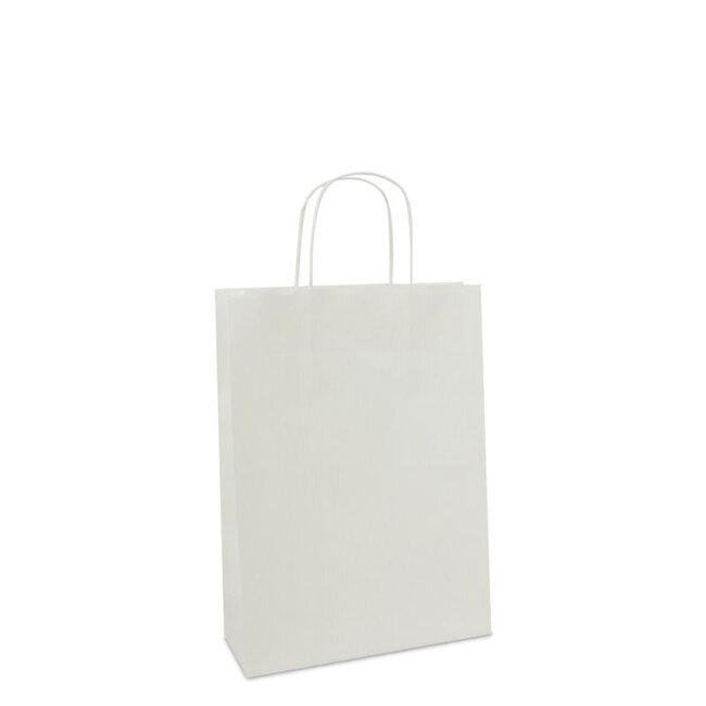 Paper Twisted de luxe carrier bags + bottom cardboard white