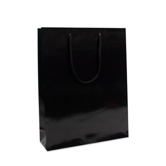Luxury gloss black carrier bag