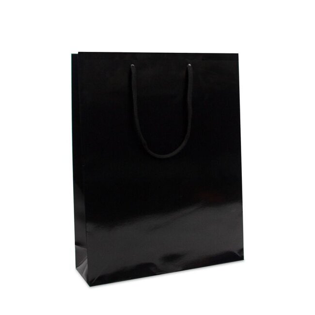 Luxury gloss black carrier bag