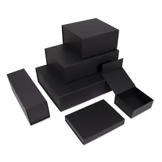 Magnetic box, black kraft