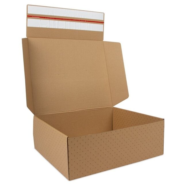 Dots shipping boxes with return strip