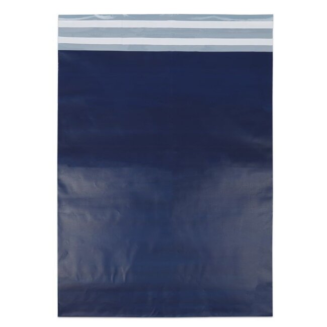 Verzendzakken met retourstrip donkerblauw