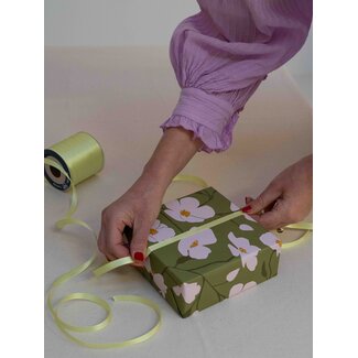 Cosmea mosgreen inpakpapier