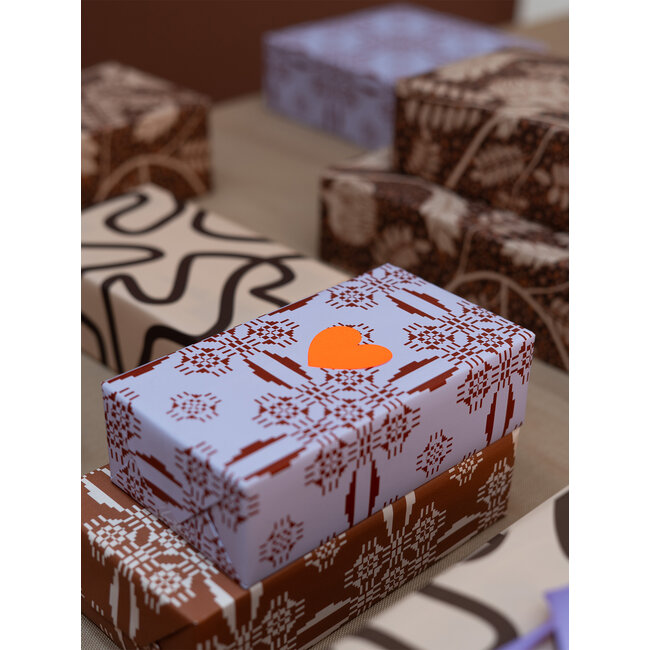 Jolly Winter  lila inpakpapier