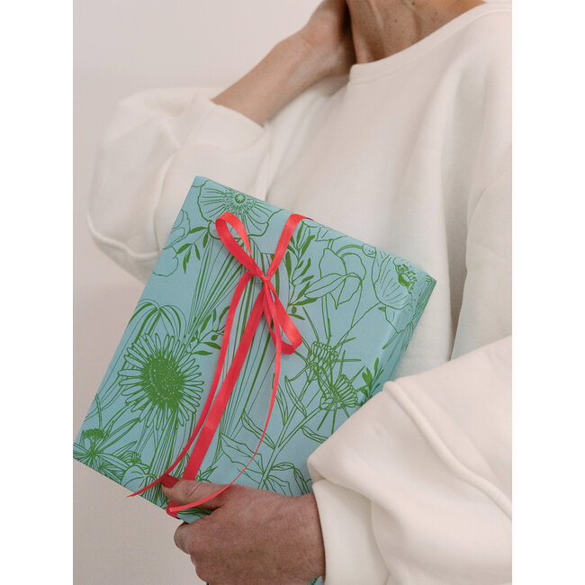 Jardin des Plantes Blue/green wrapping paper